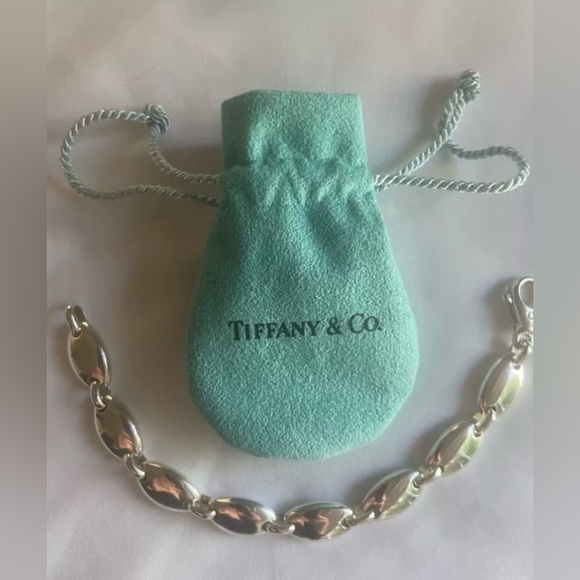 Tiffany’s Rare Pebble Link Sterling Silver 925 Bracelet and Earrings Set - Picture 5 of 10